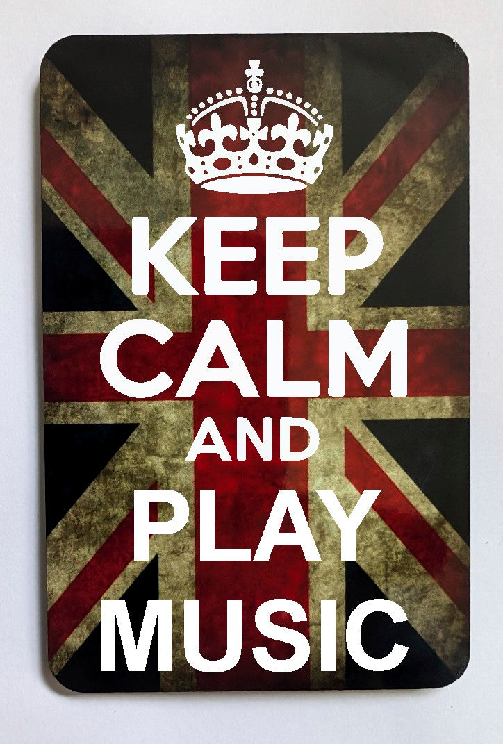 FM143 KEEP CALM AND PLAY MUSIC FRIDGE MAGNET