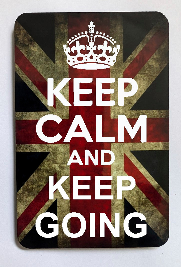 FM166 KEEP CALM AND KEEP GOING FRIDGE MAGNET