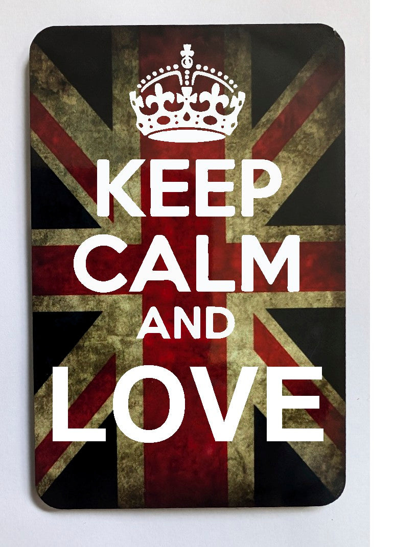FM173 KEEP CALM AND LOVE FRIDGE MAGNET