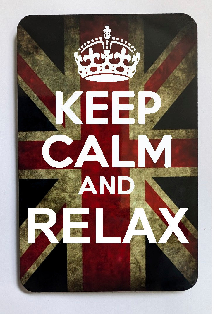 FM183 KEEP CALM AND RELAX  FRIDGE MAGNET