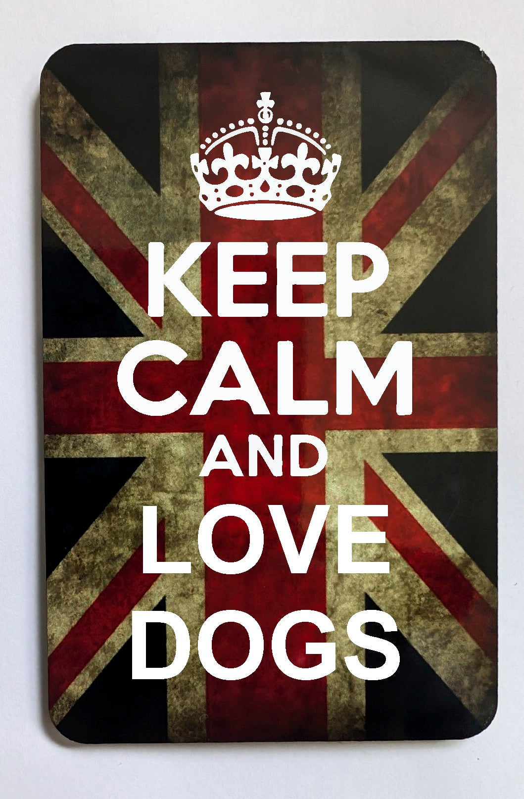 FM90 KEEP CALM AND LOVE DOGS FRIDGE MAGNET