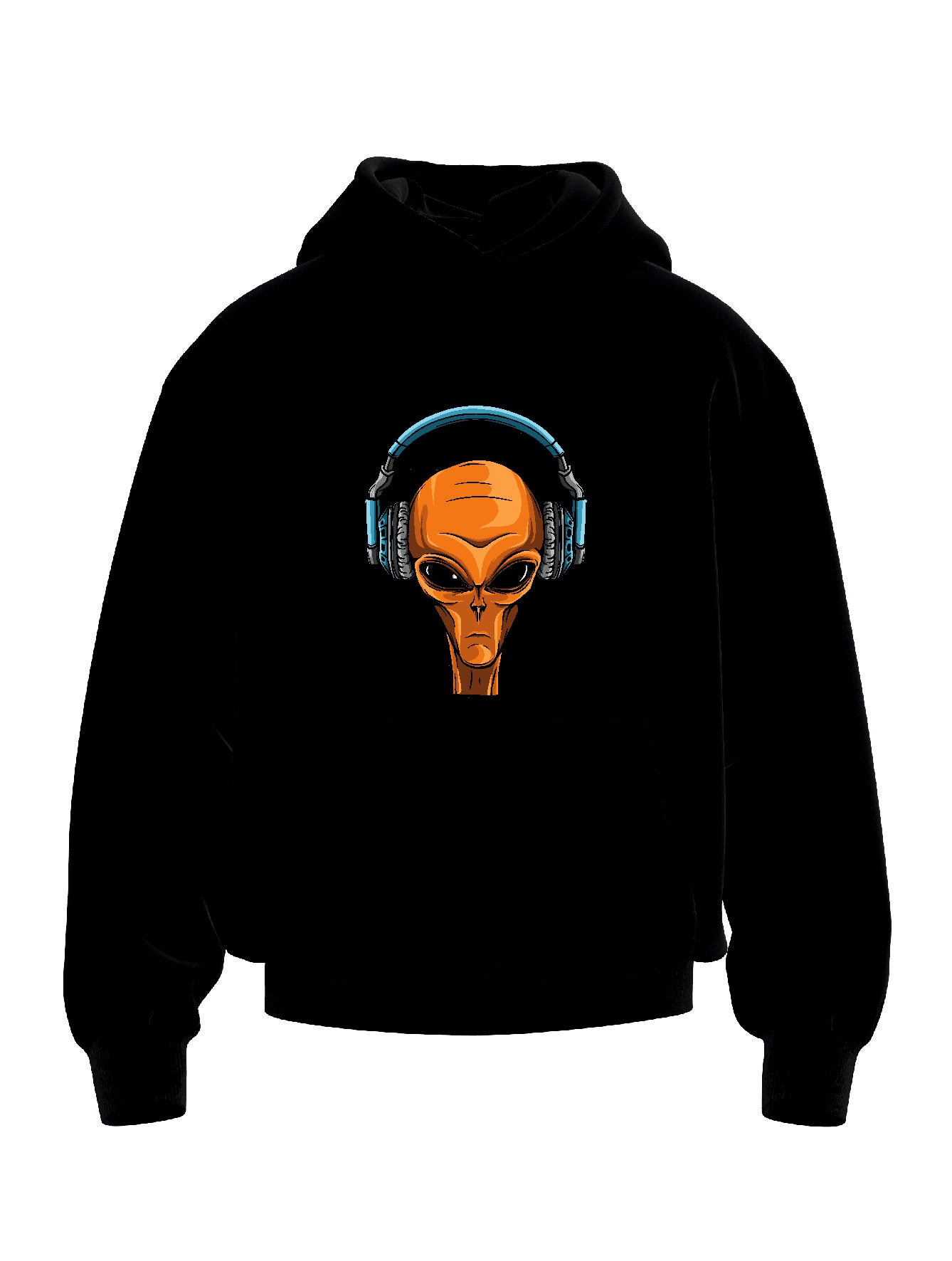 H16 Alien head with headphones. HOODIE