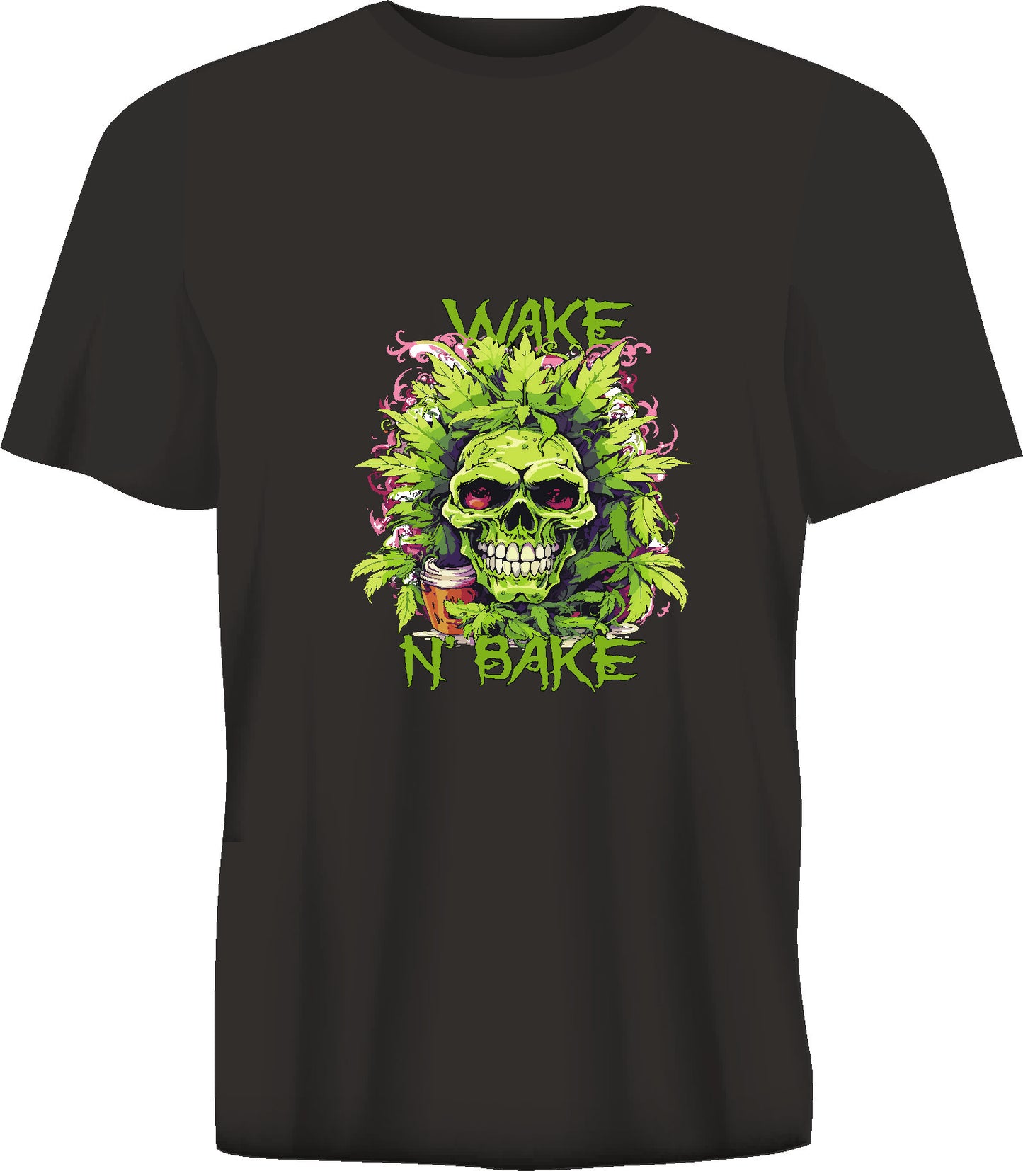 Short sleeve t-shirt WAKE N'BAKE black TS101