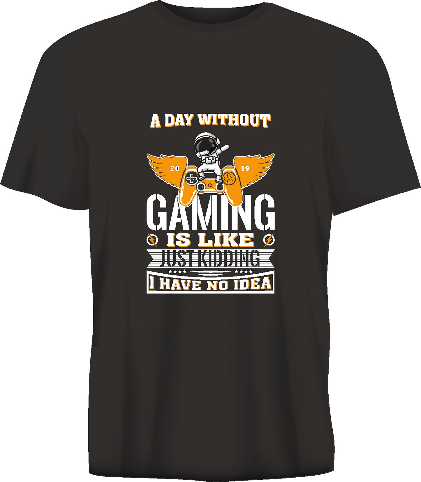 Short sleeve t-shirt LA DAY WITHOUT GAMING IS LIKE.... black TS115