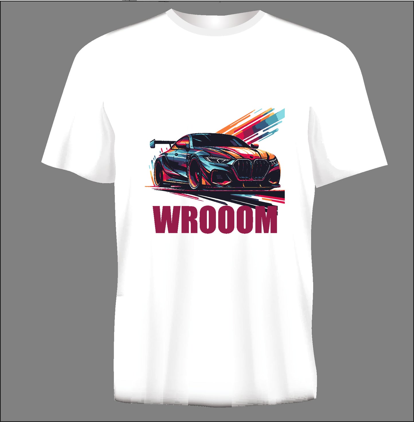 Short sleeve t-shirt BMW WROOM   white TS122