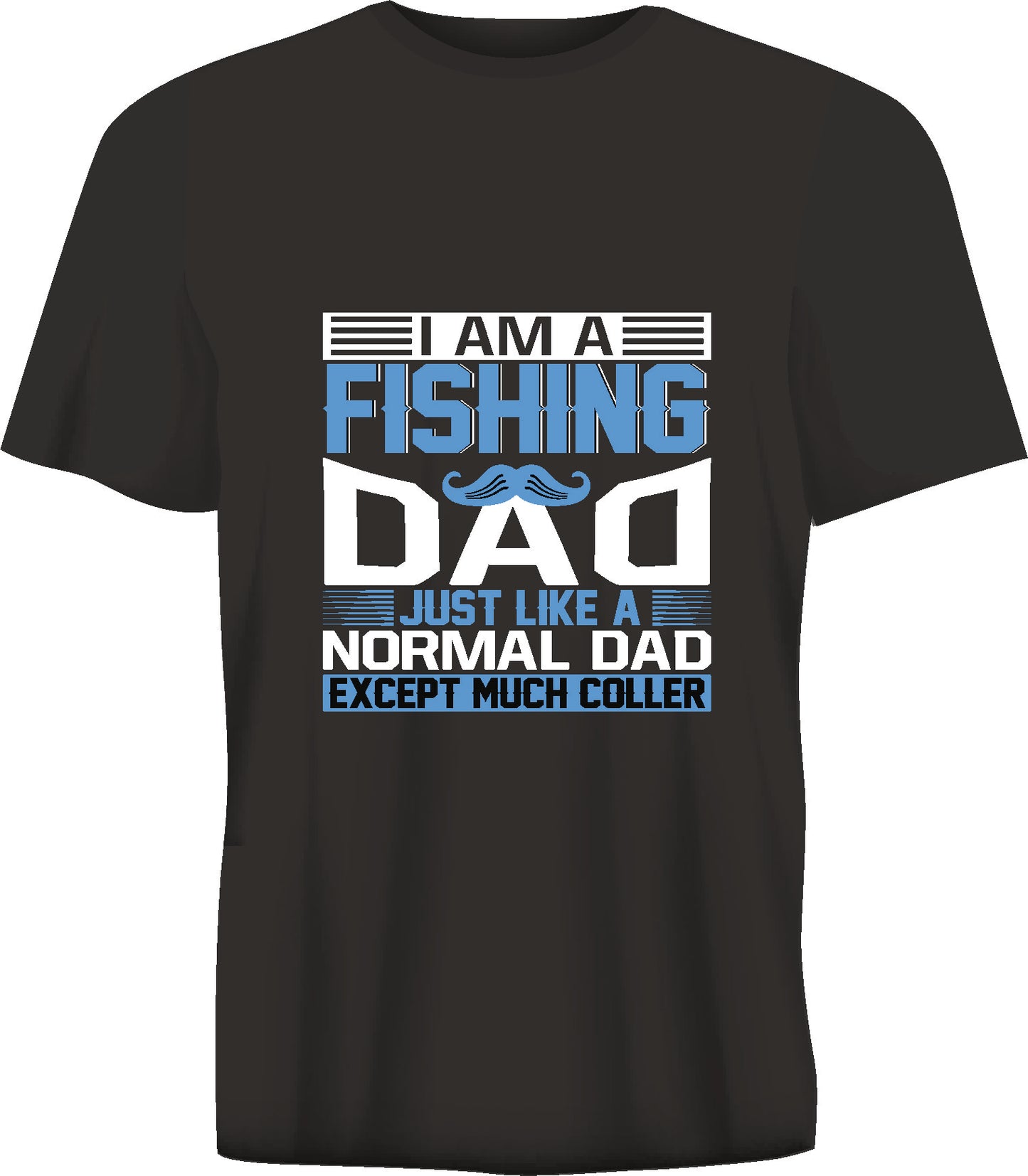 Short sleeve t-shirt I AM A FISHING DAD...black TS250