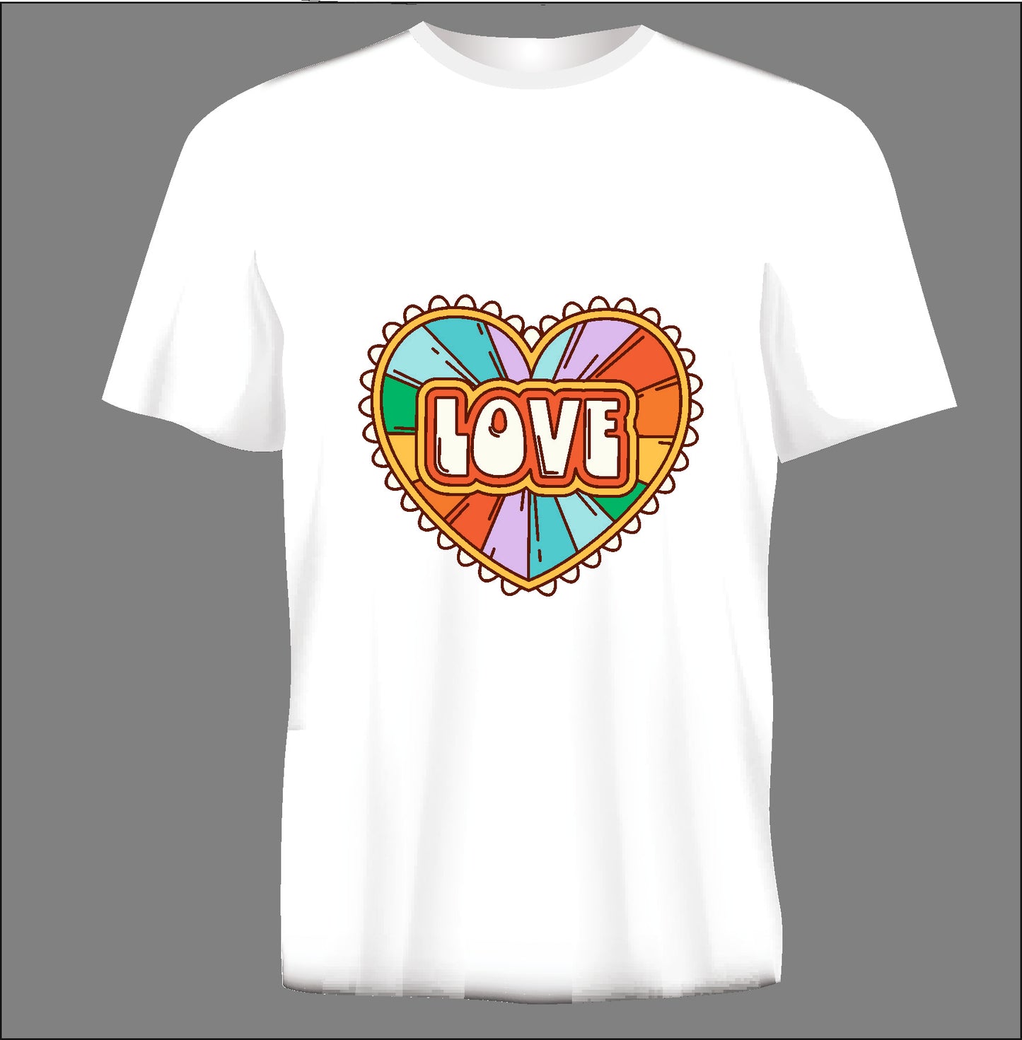 Short sleeve t-shirt LOVE white TS270