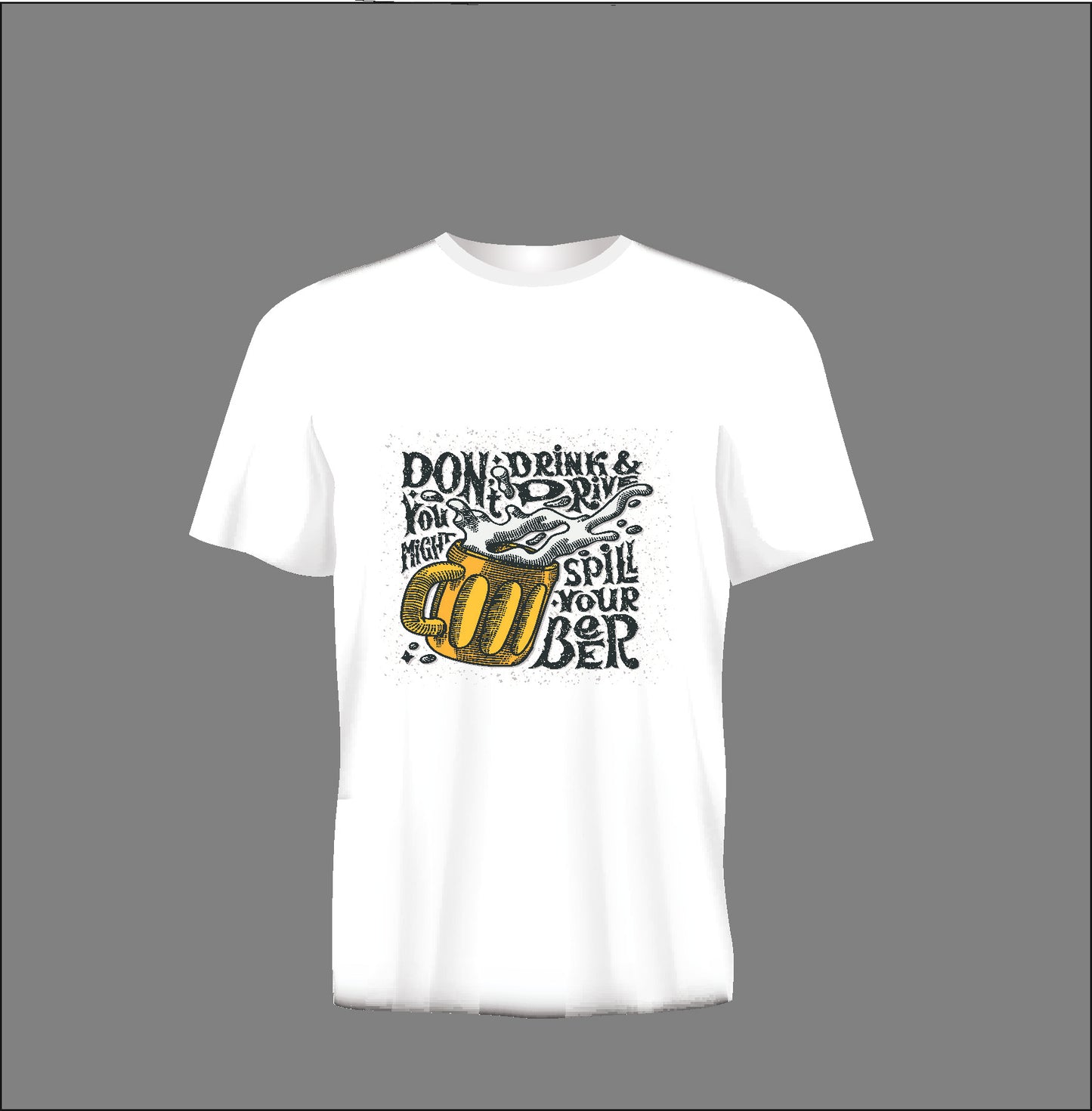 Short sleeve t-shirt  TS281 DON'T DRINK & DRIVE... white