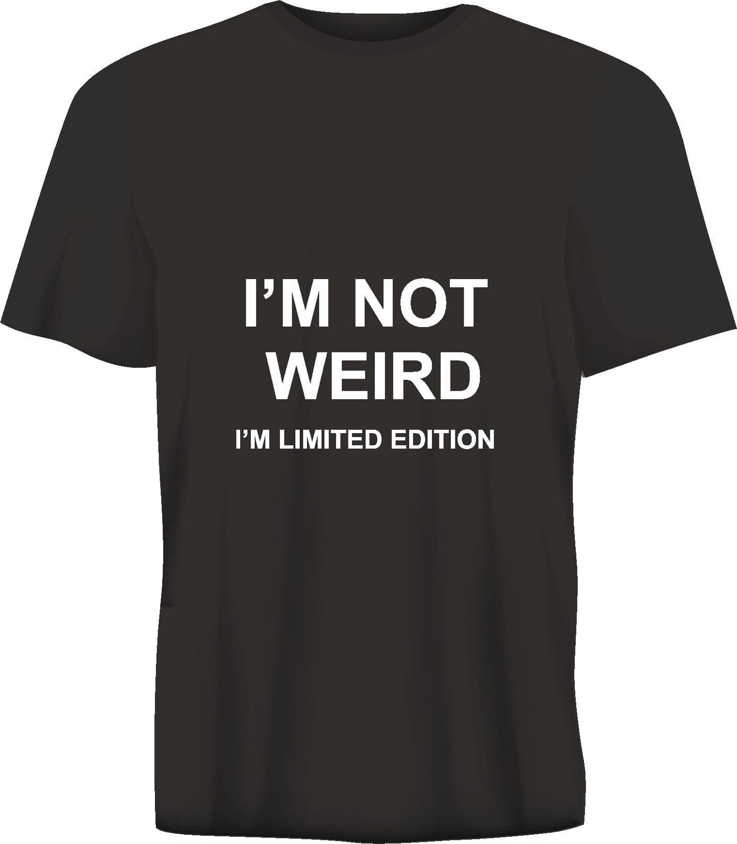 Short sleeve t-shirt TS338 I'M NOT WEIRD I'M LIMITED EDITION black