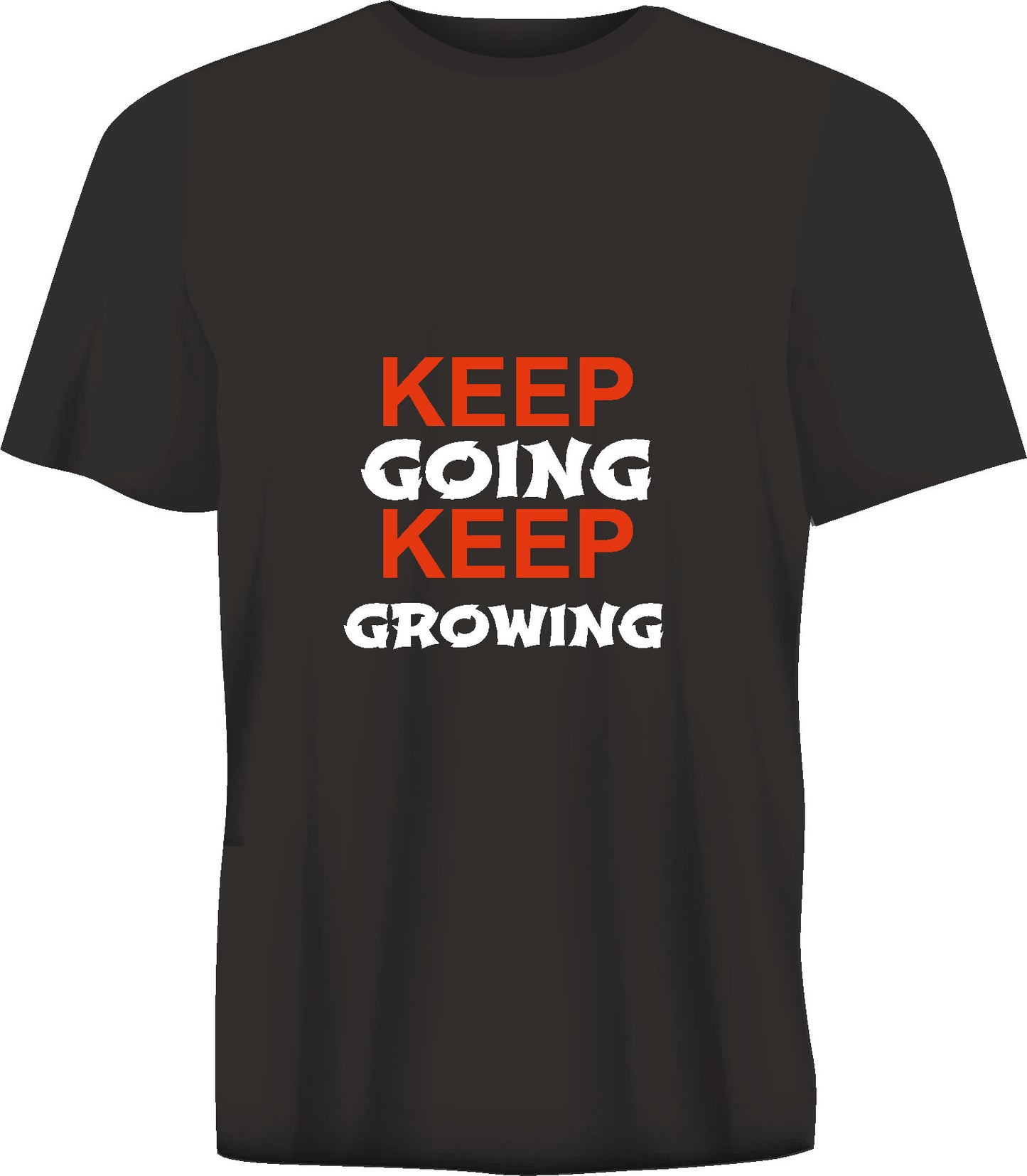 Short sleeve t-shirt TS353 KEEP GOING KEEP GROWING  black