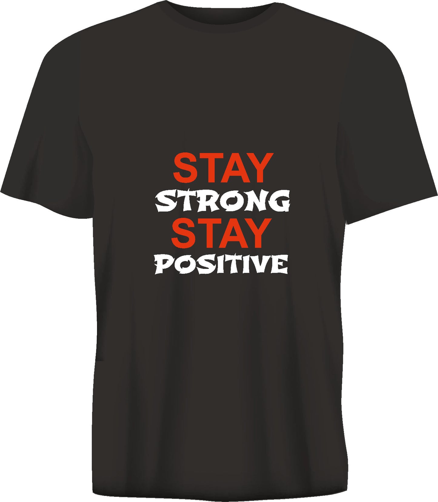 Short sleeve t-shirt TS355 STAY STRONG STAY POSITIVE  black