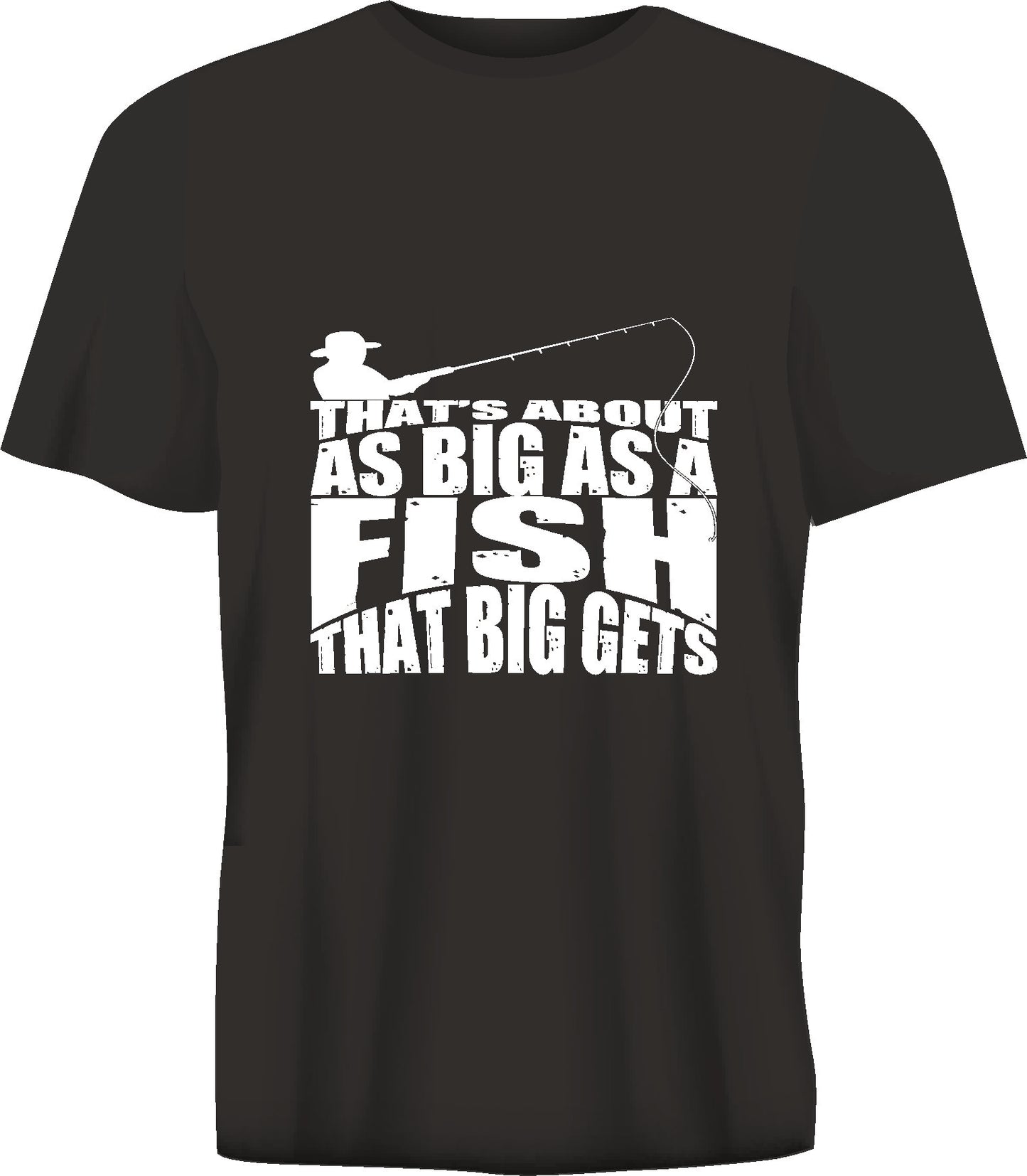 Short sleeve t-shirt THAT'S ABOUT AS BIG... black TS36