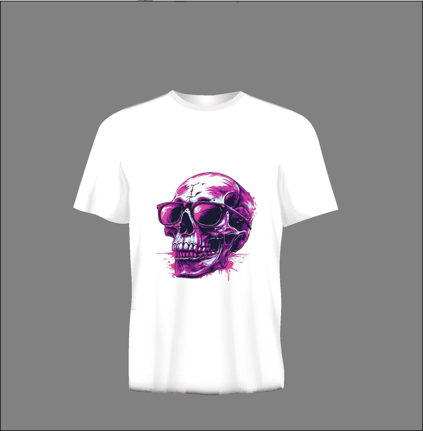 Short sleeve t-shirt TS368 SKULL white
