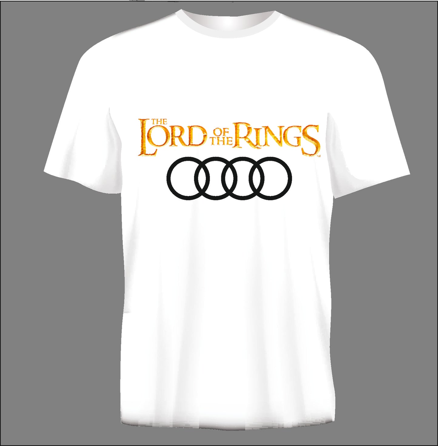 Short sleeve t-shirt AUDI FAN LORD  OF THE RINGS white TS44