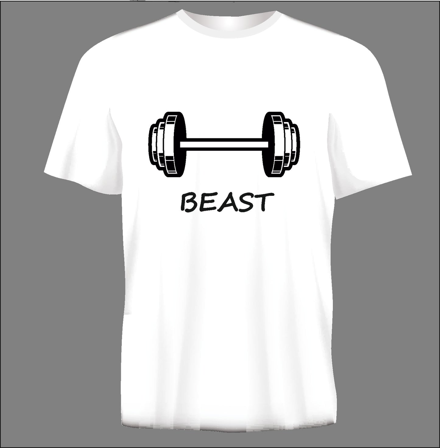 Short sleeve t-shirt BEAST white TS72