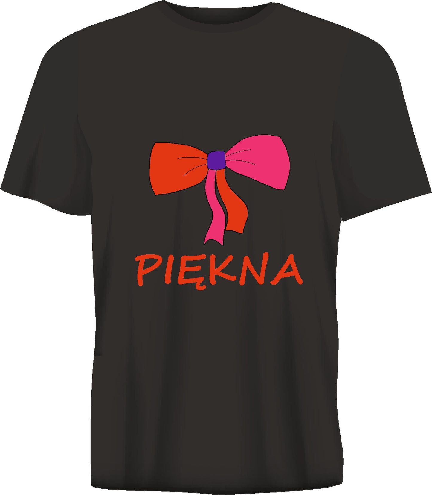 Short sleeve t-shirt PIĘKNA black TS87