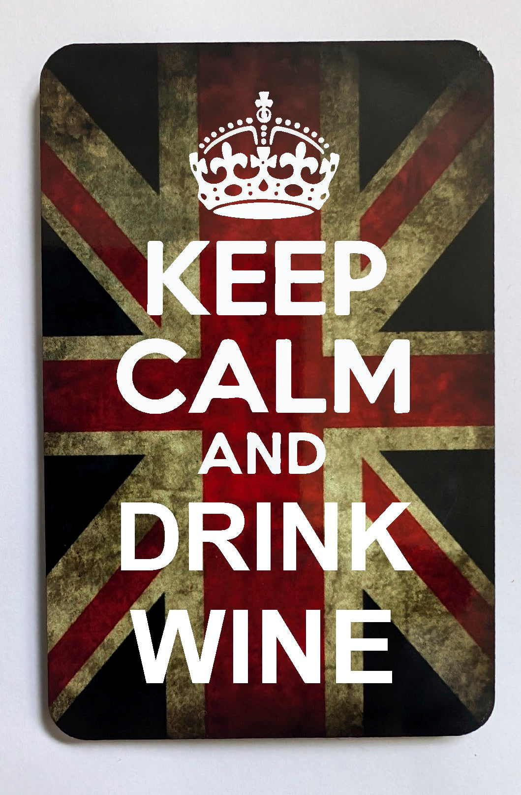 FM102 KEEP CALM AND DRINK WINE FRIDGE MAGNET