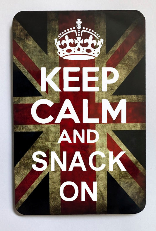 FM148 KEEP CALM AND SNACK ON FRIDGE MAGNET