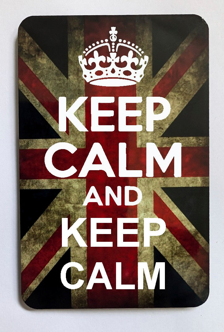 FM155 KEEP CALM AND KEEP CALM  FRIDGE MAGNET