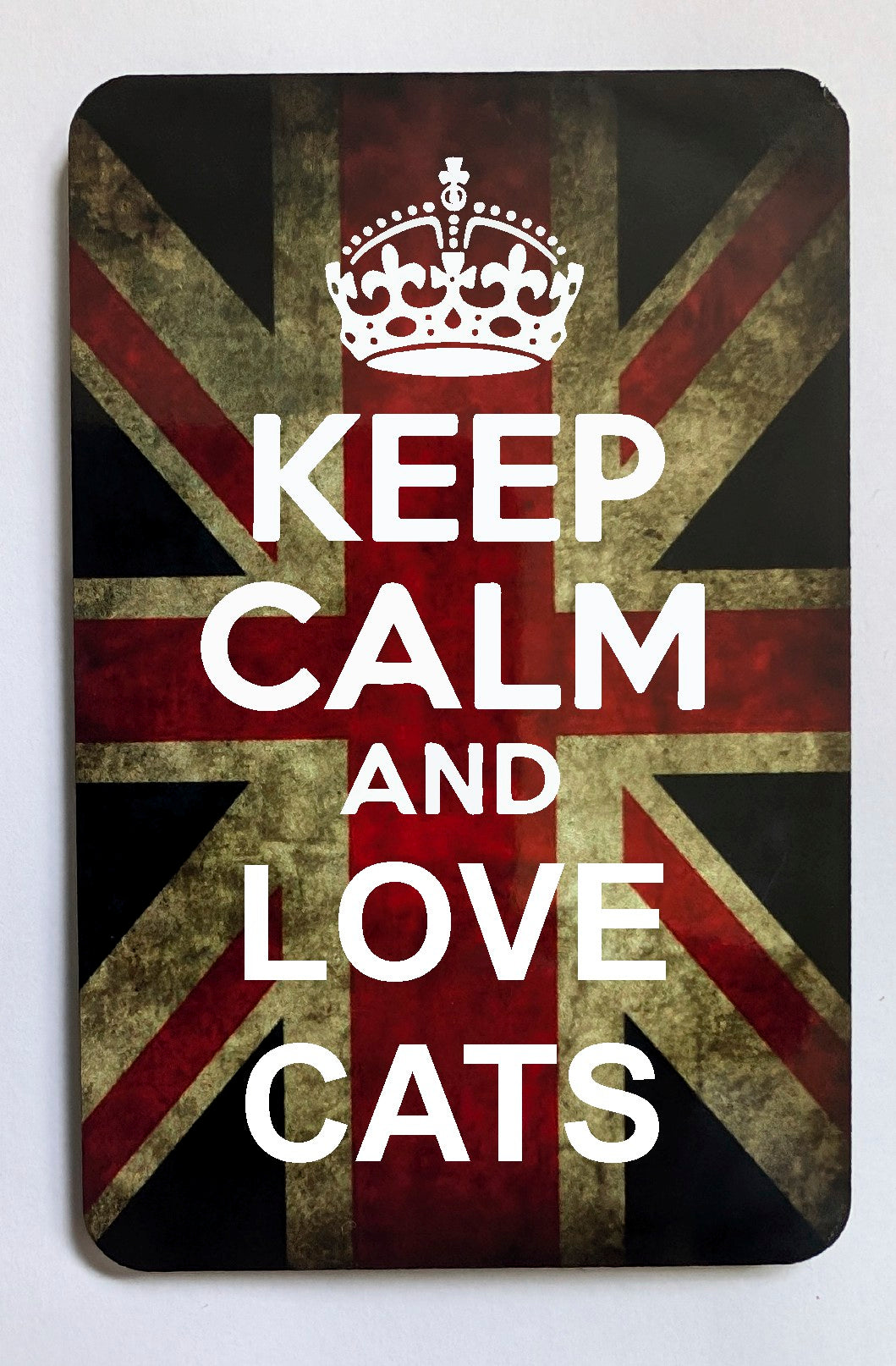 FM89 KEEP CALM AND LOVE CATS  FRIDGE MAGNET