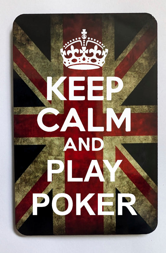 FM92 KEEP CALM AND PLAY POKER FRIDGE MAGNET