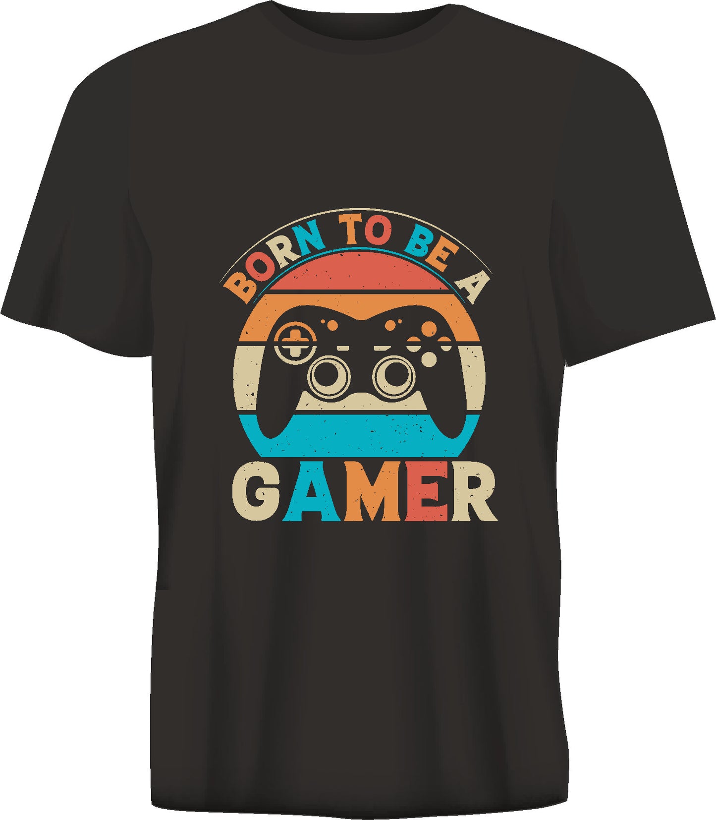 Short sleeve t-shirt BORN TO BE A GAMER  black TS105