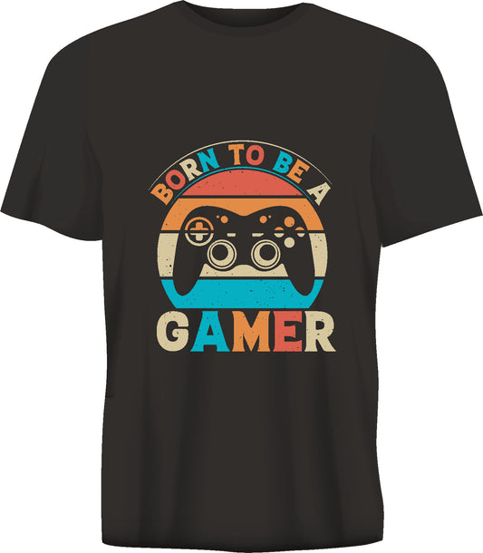 Short sleeve t-shirt BORN TO BE A GAMER  black TS105