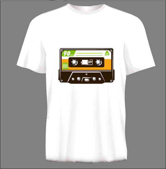 Short sleeve t-shirt CASSETE TAPE   white TS116