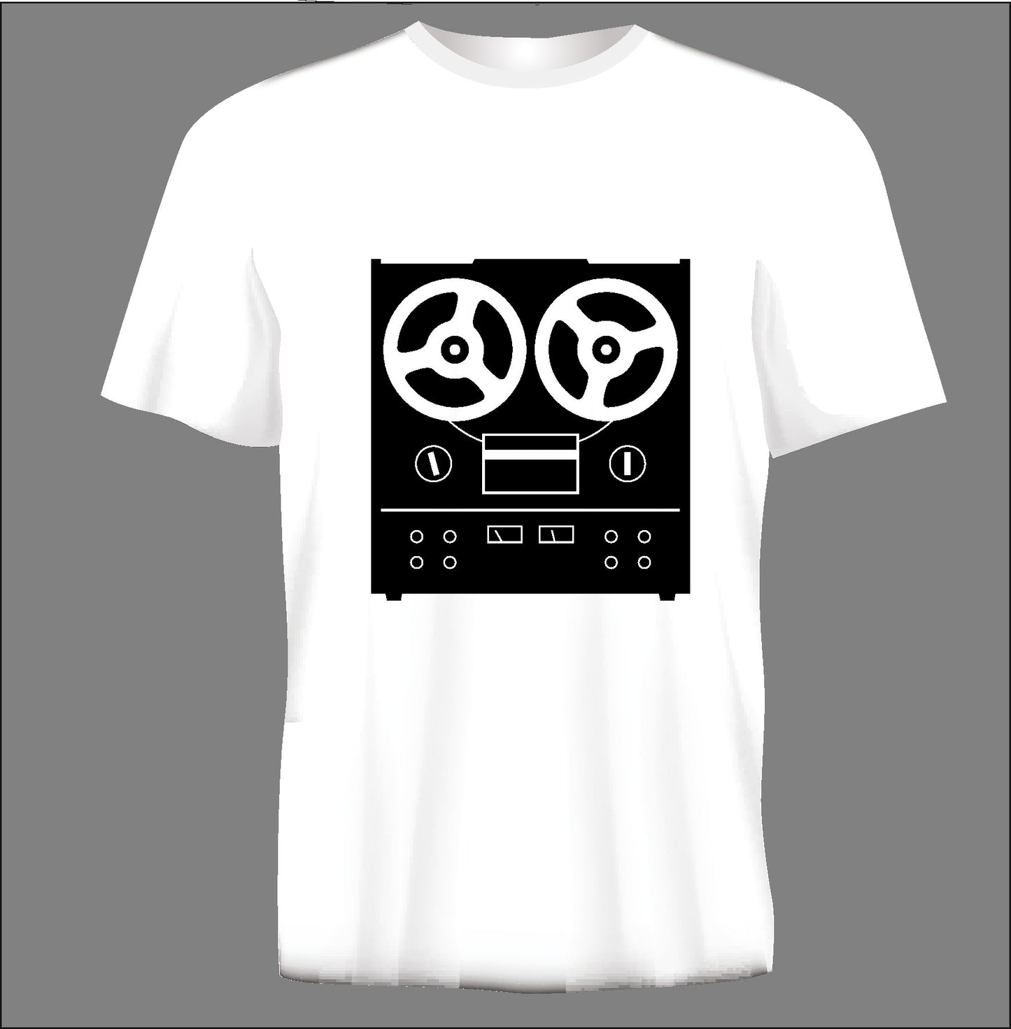 Short sleeve t-shirt REEL-TO-REEL TAPE RECORDER  white TS126