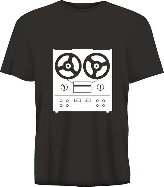 Short sleeve t-shirt REEL-TO-REEL TAPE RECORDER black TS127