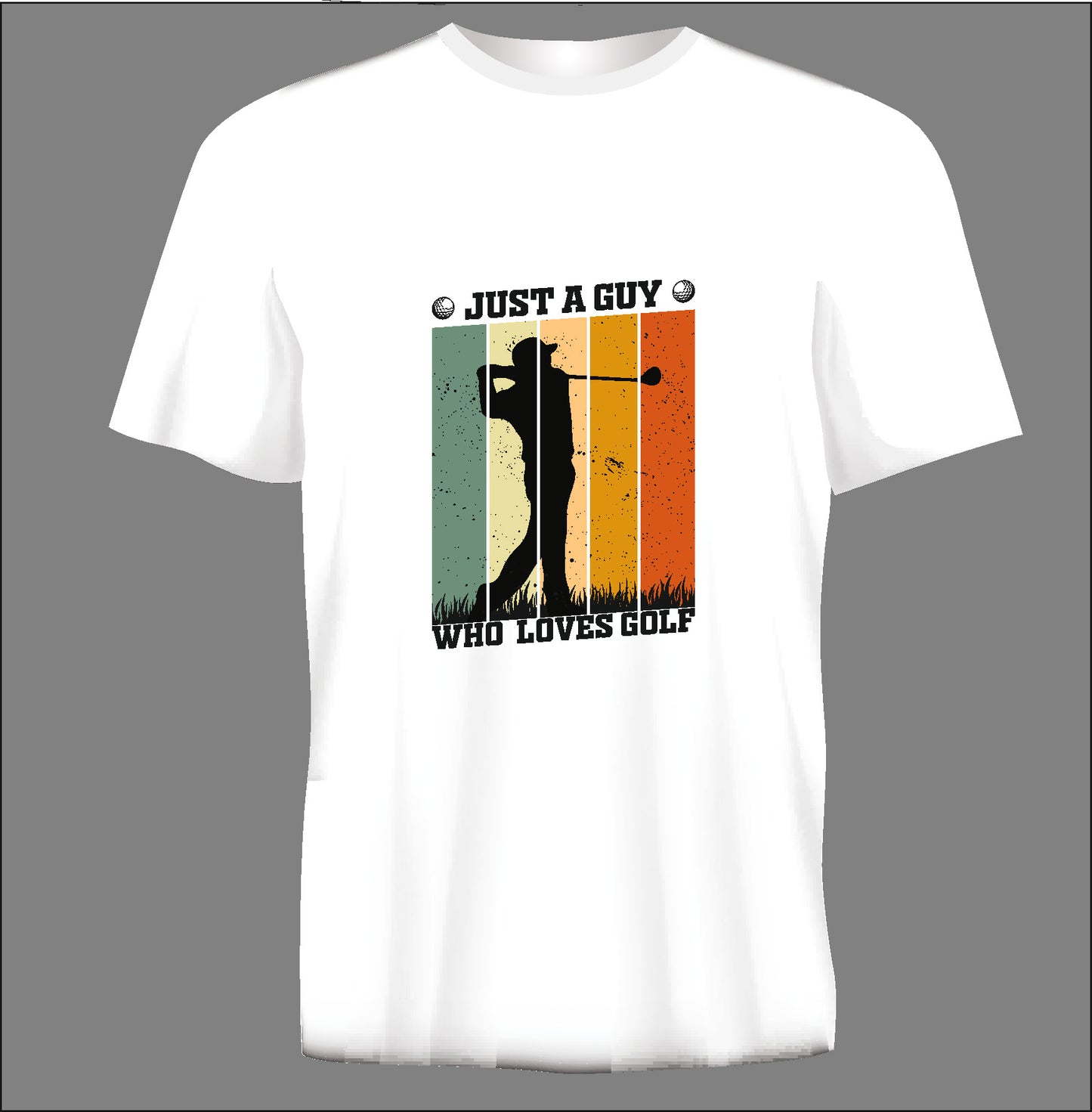 Short sleeve t-shirt JUST A GUY WHO LOVES GOLF  white TS128