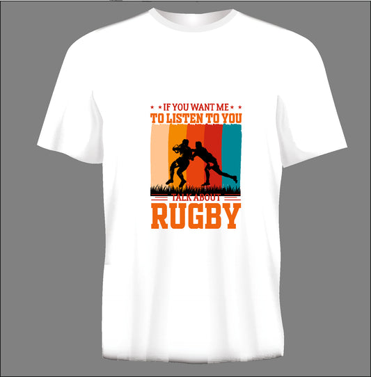 Short sleeve t-shirt VINTAGE STYLE RUGBY FAN T-SHIRT white TS130