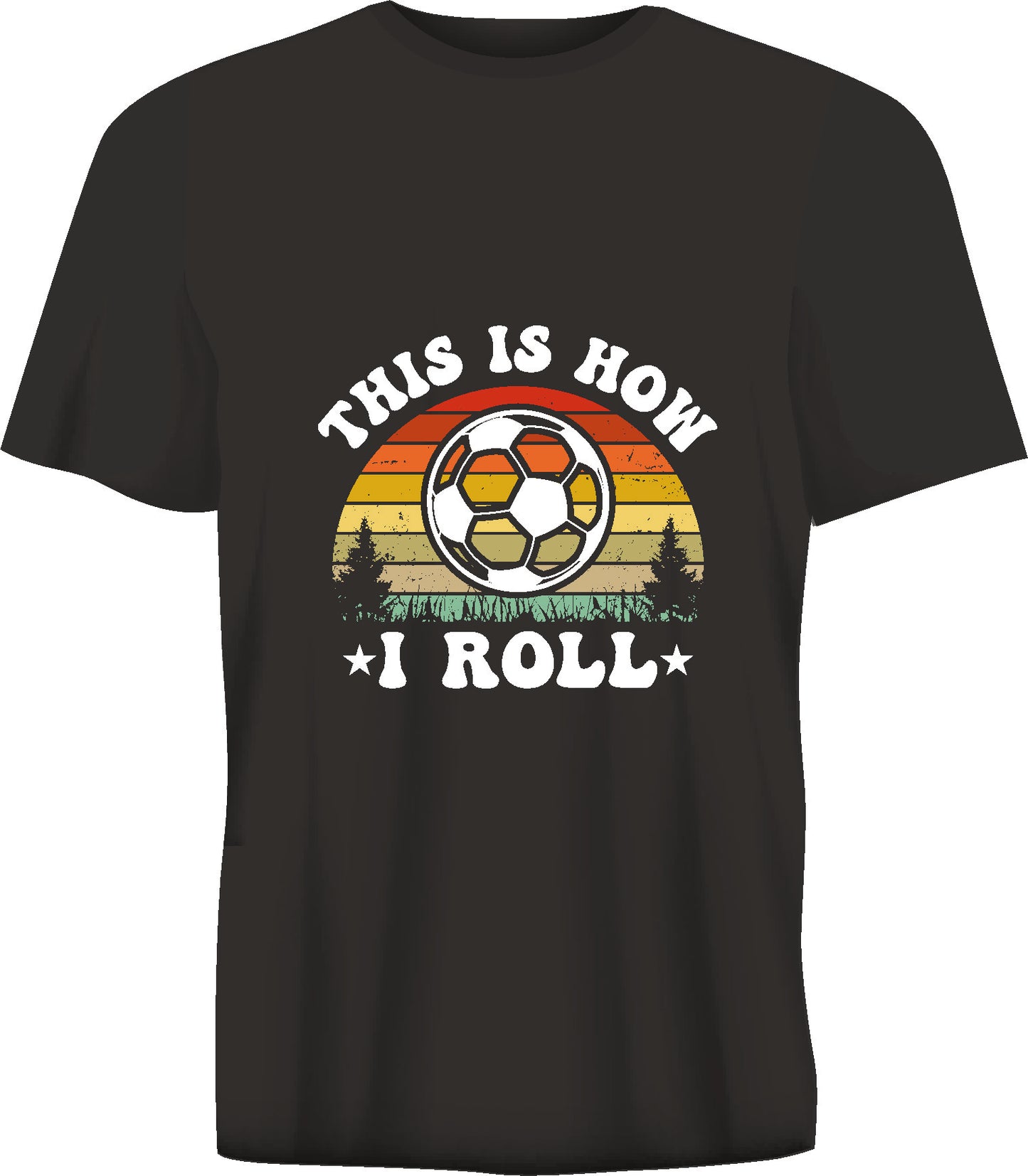 Short sleeve t-shirt THIS IS HOW I ROLL black TS132