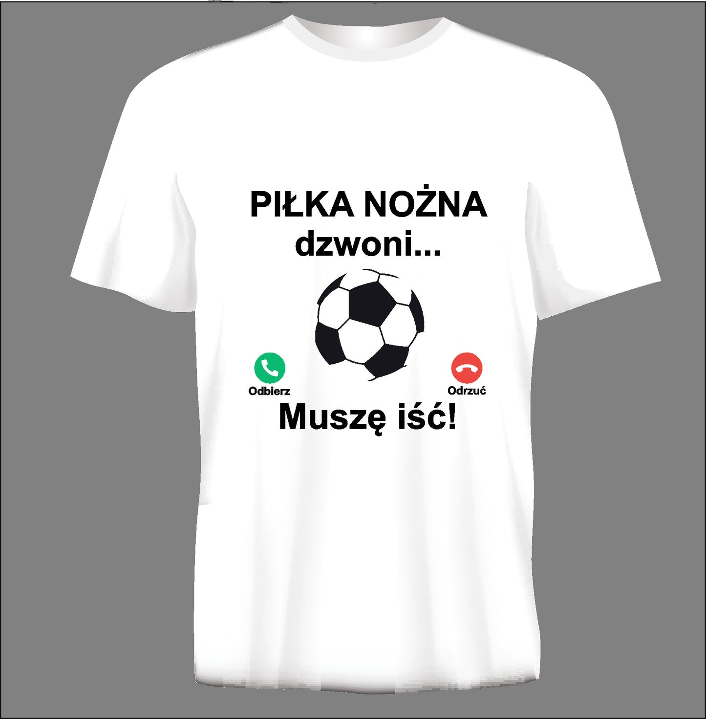 Short sleeve t-shirt PIŁKA NOŻNA DZWONI white TS140