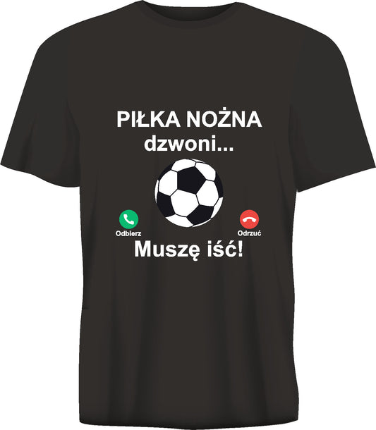 Short sleeve t-shirt PIŁKA NOŻNA DZWONI black TS141