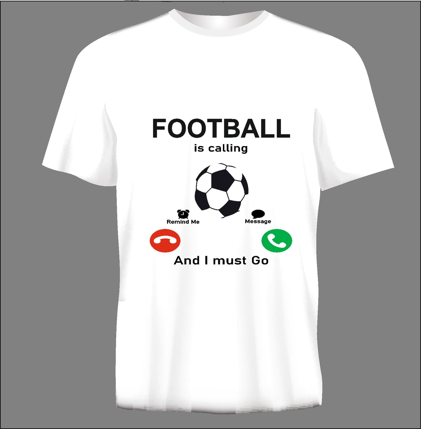 Short sleeve t-shirt FOOTBALL IS CALLING white TS142