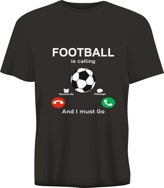 Short sleeve t-shirt FOOTBALL IS CALLING black TS143