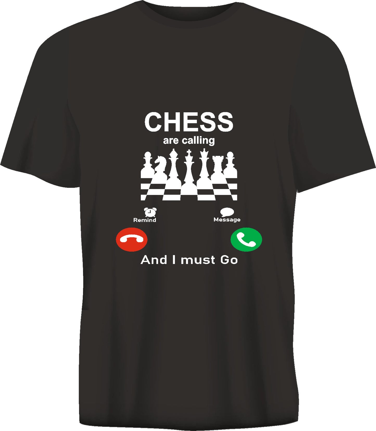 Short sleeve t-shirt CHESS ARE CALLING black TS153