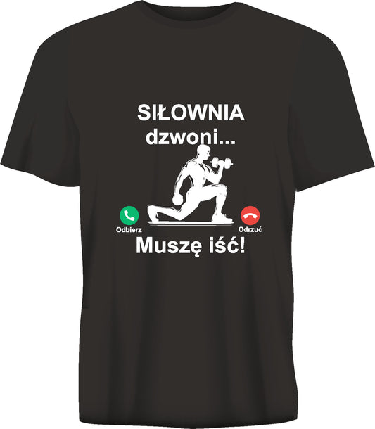 Short sleeve t-shirt SIŁOWNIA DZWONI black TS167