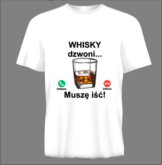 Short sleeve t-shirt WHISKY DZWONI white TS170