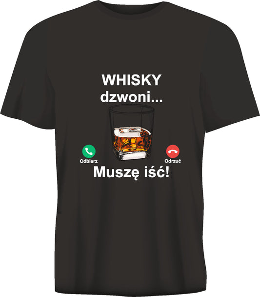 Short sleeve t-shirt WHISKY DZWONI black TS171