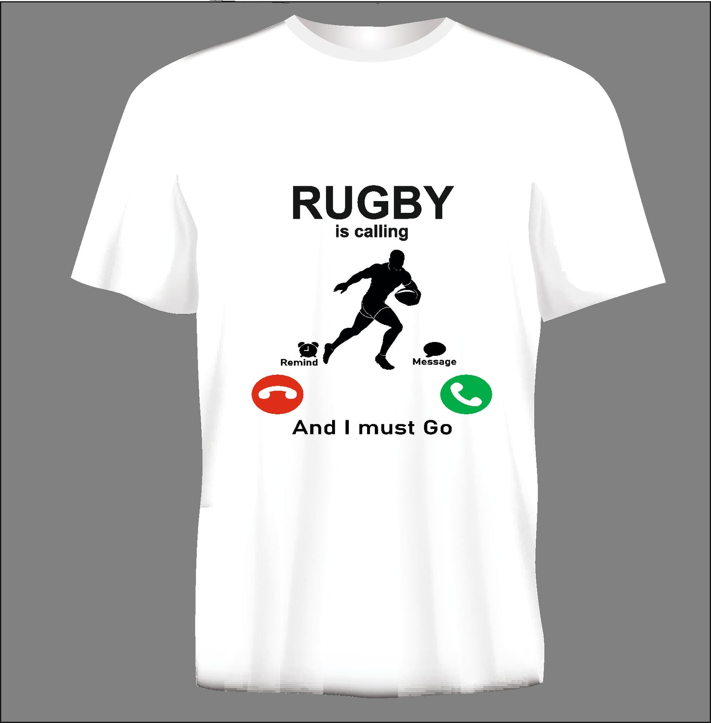 Short sleeve t-shirt RUGBY IS CALLING white TS174