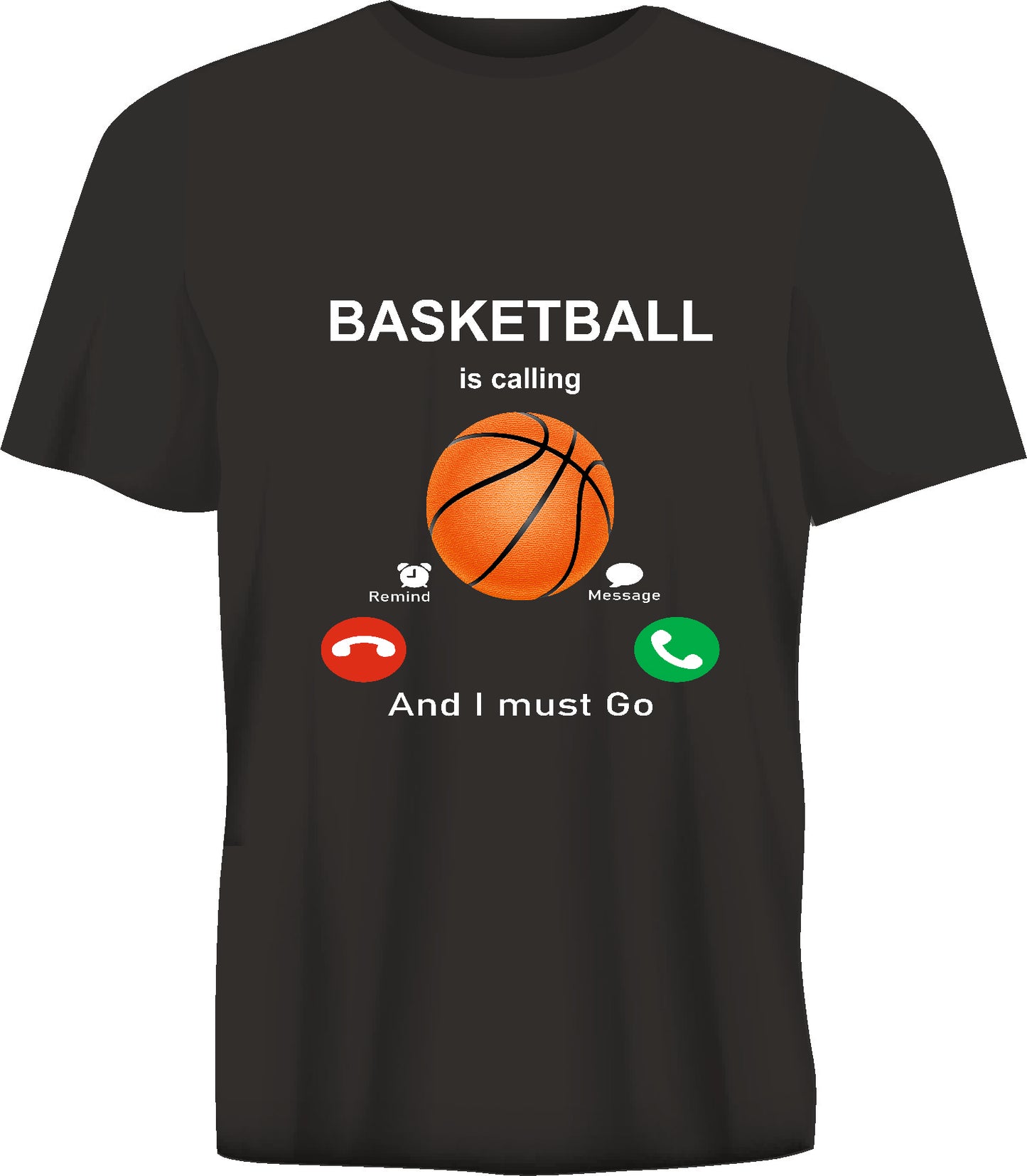 Short sleeve t-shirt BASKETBALL IS CALLING black TS179