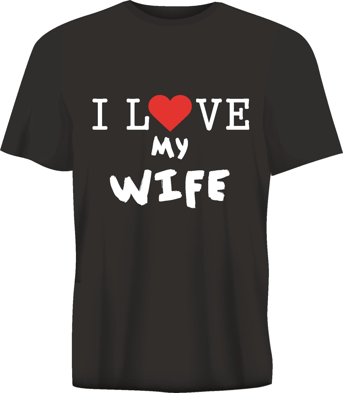 Short sleeve t-shirt I LOVE MY WIFE black TS18