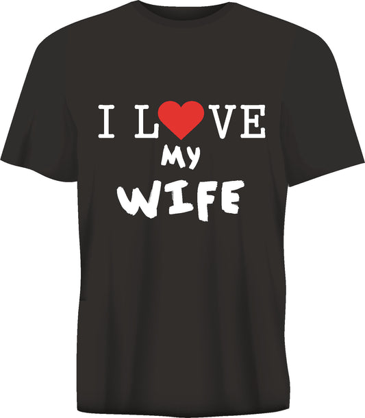 Short sleeve t-shirt I LOVE MY WIFE black TS18