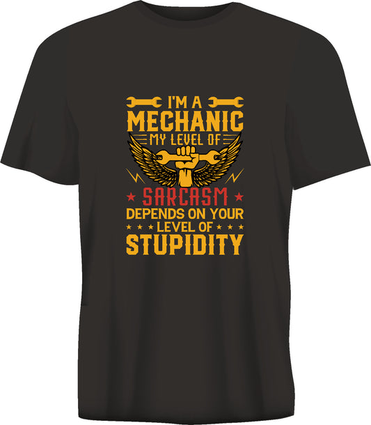 Short sleeve t-shirt I'AM MECHANIC black TS196