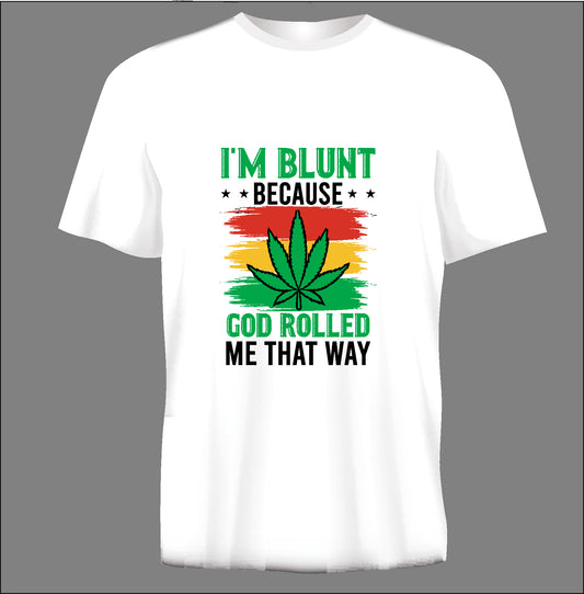 Short sleeve t-shirt I'AM BLUNT white TS199