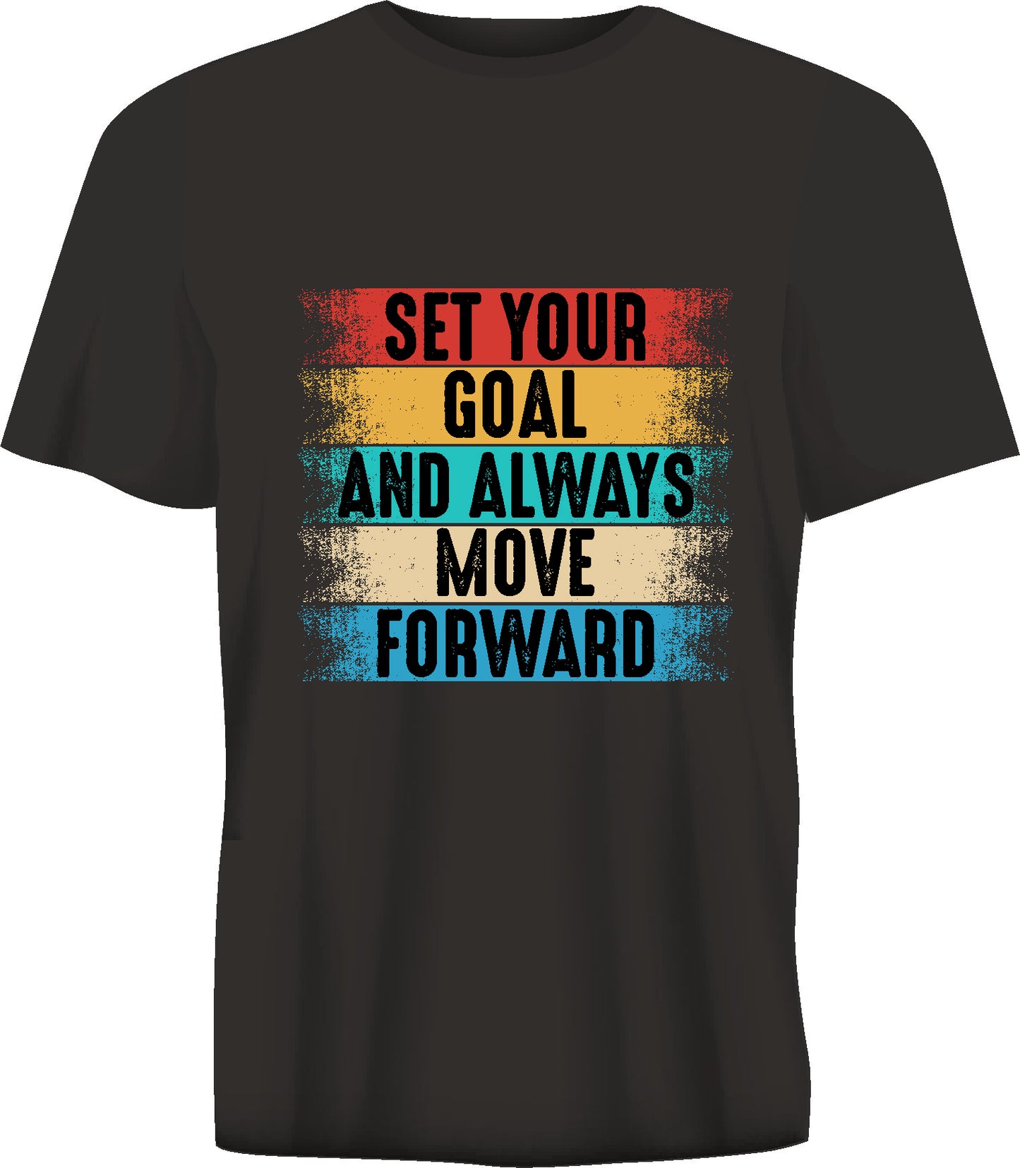 Short sleeve t-shirt  SET YOUR GOAL ...black TS207