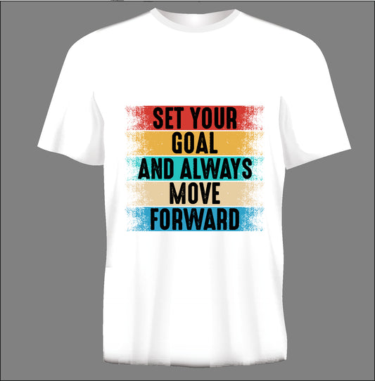 Short sleeve t-shirt  SET YOUR GOAL... white TS208