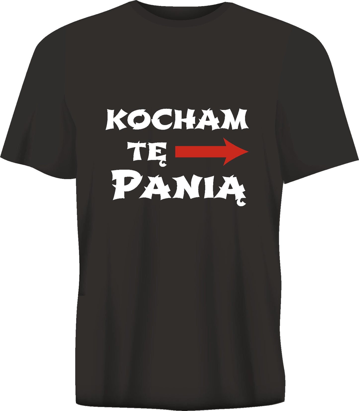 Short sleeve t-shirt KOCHAM TĘ PANIĄ black TS21